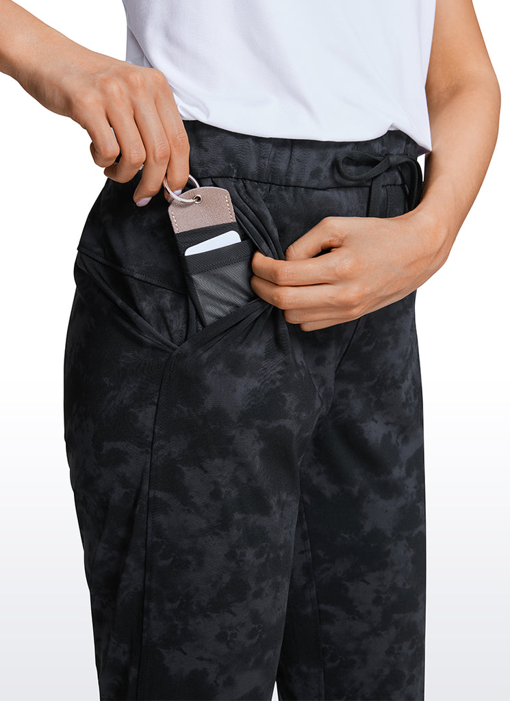 CRZ YOGA Women's Travel Slim Fit Stretch Cropped Pants Capris 23'' Mineral brown