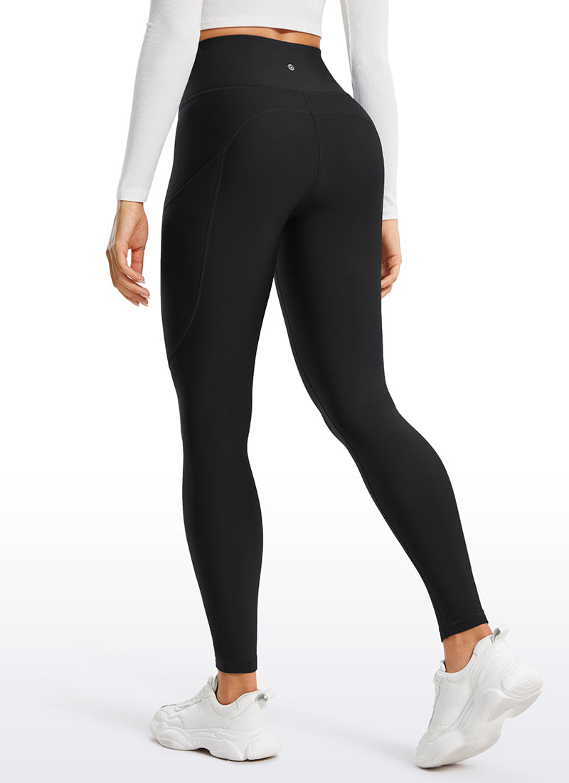 Leggings de poche ligné en molleton thermique 28 ''