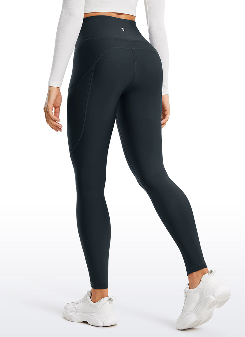 Leggings de poche ligné en molleton thermique 28 ''