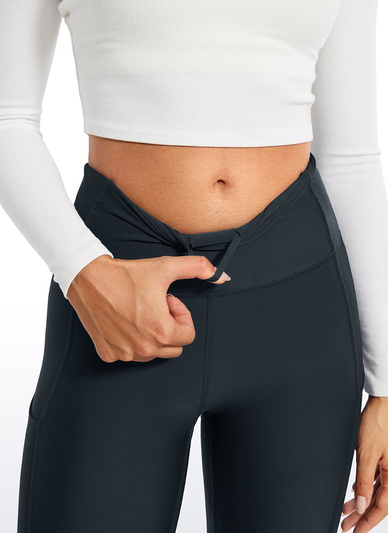 Leggings de poche ligné en molleton thermique 28 ''