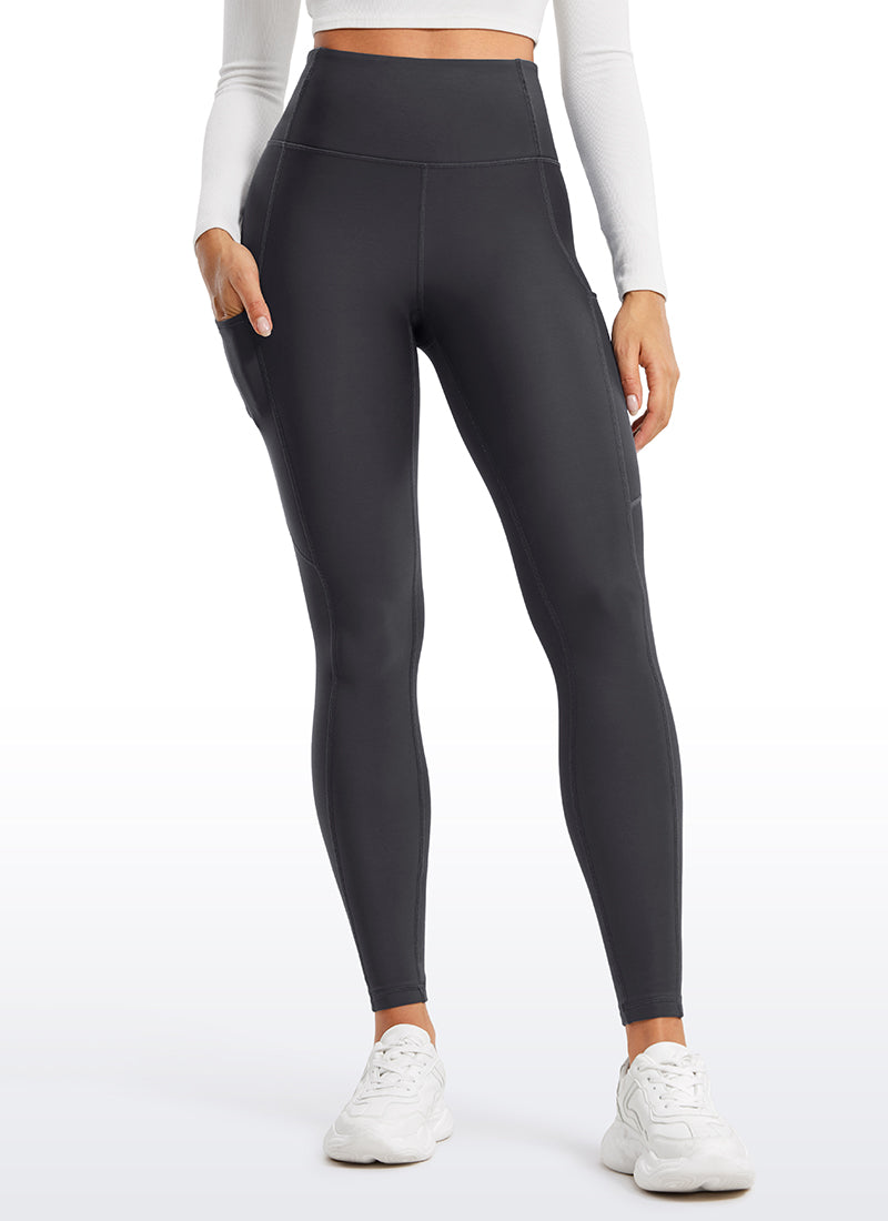 Leggings de poche ligné en molleton thermique 28 ''