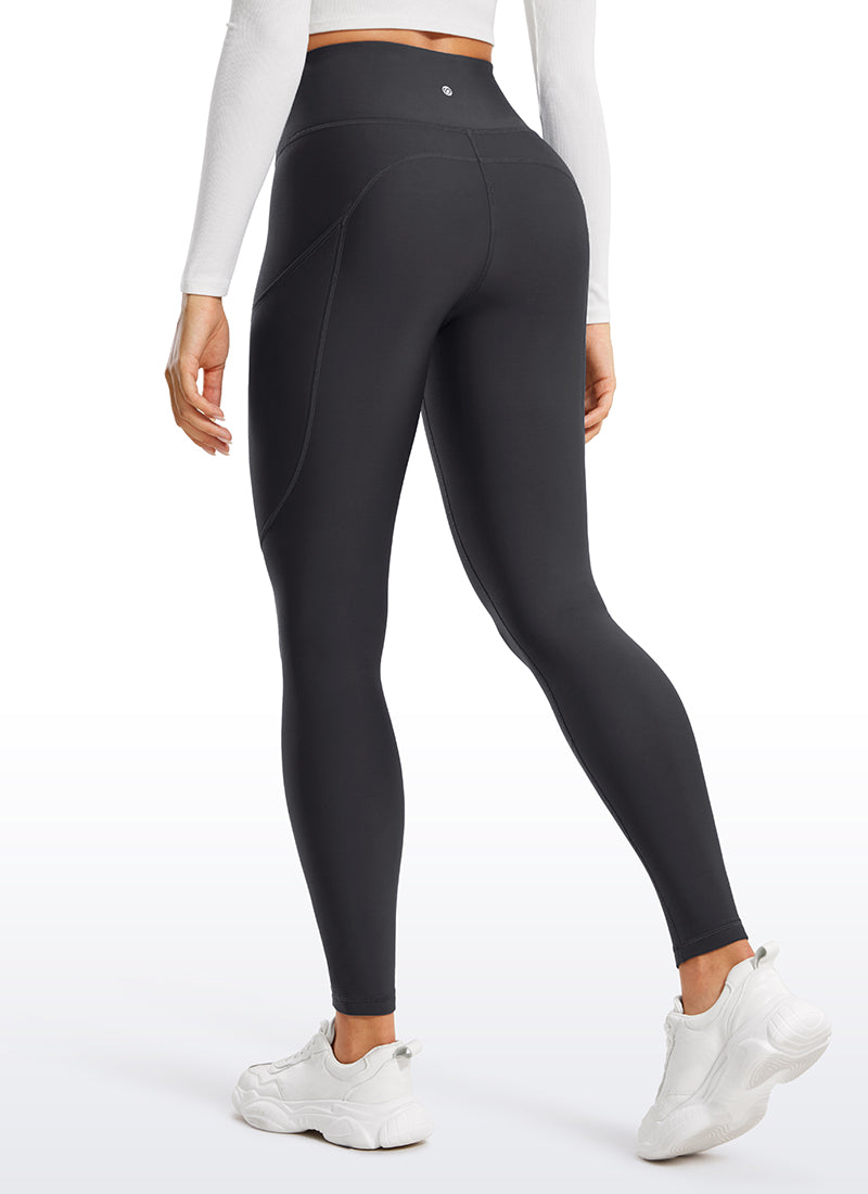 Leggings de poche ligné en molleton thermique 28 ''