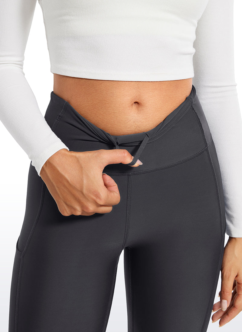 Leggings de poche ligné en molleton thermique 28 ''