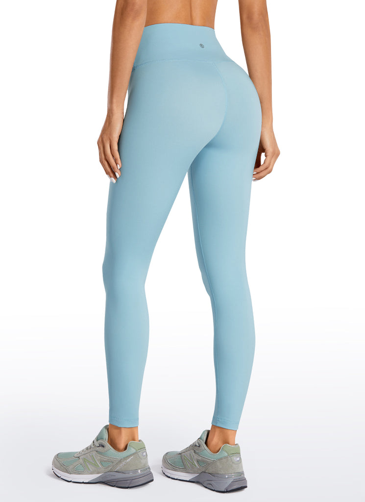 CRZ YOGA Women's Train High Rise Hugged Feel Compression Leggings 25'' Dark Red