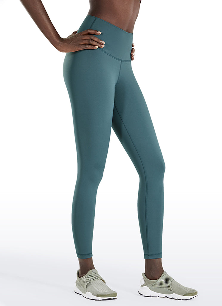 CRZ YOGA Women's Train High Rise Hugged Feel Compression Leggings 25'' Dark Carbon