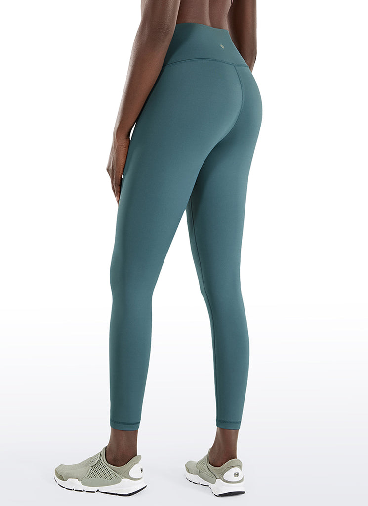 CRZ YOGA Women's Train High Rise Hugged Feel Compression Leggings 25'' Dark Carbon