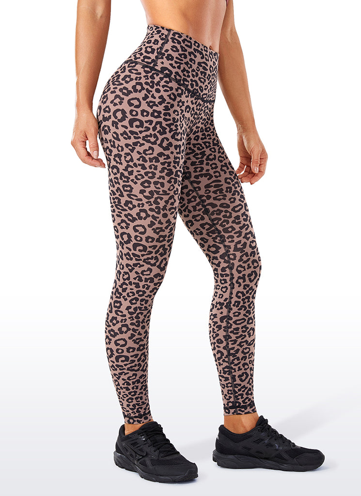 CRZ YOGA Women's Train High Rise Hugged Feel Compression Leggings 25'' Petrol Blue