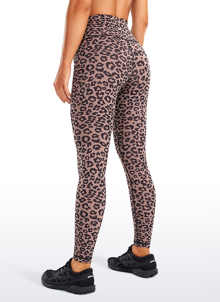 CRZ YOGA Women's Train High Rise Hugged Feel Compression Leggings 25'' Petrol Blue