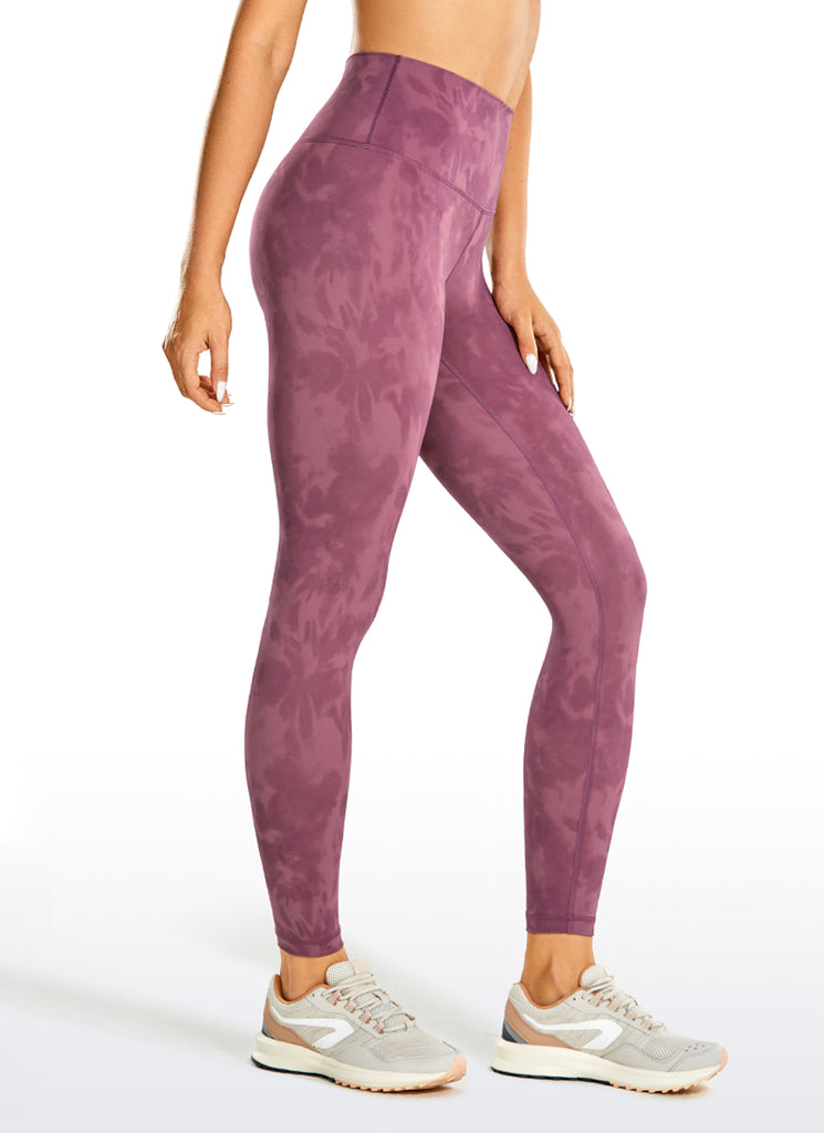 CRZ YOGA Women's Train High Rise Hugged Feel Compression Leggings 25'' Olive yellow