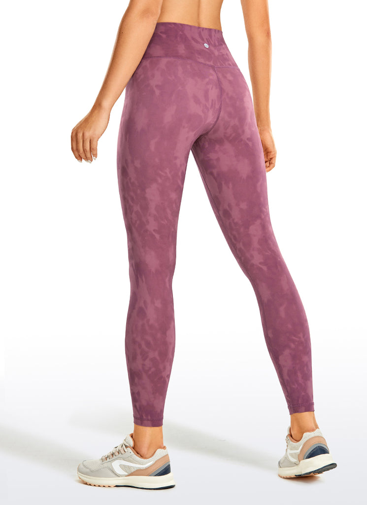 CRZ YOGA Women's Train High Rise Hugged Feel Compression Leggings 25'' Olive yellow