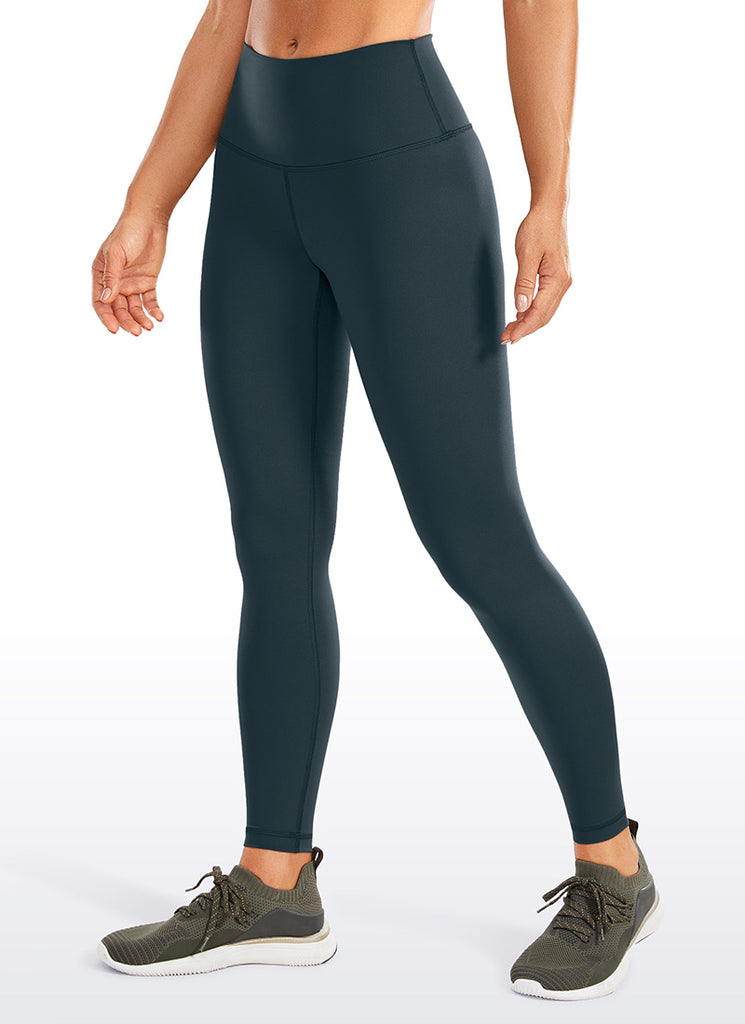 CRZ YOGA Women's Train High Rise Hugged Feel Compression Leggings 25'' The Cognac Brown