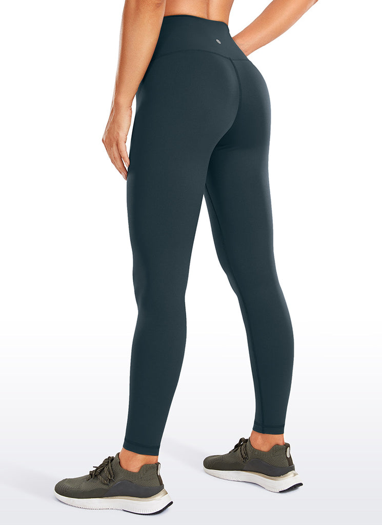 CRZ YOGA Women's Train High Rise Hugged Feel Compression Leggings 25'' Curtain Violet Ash