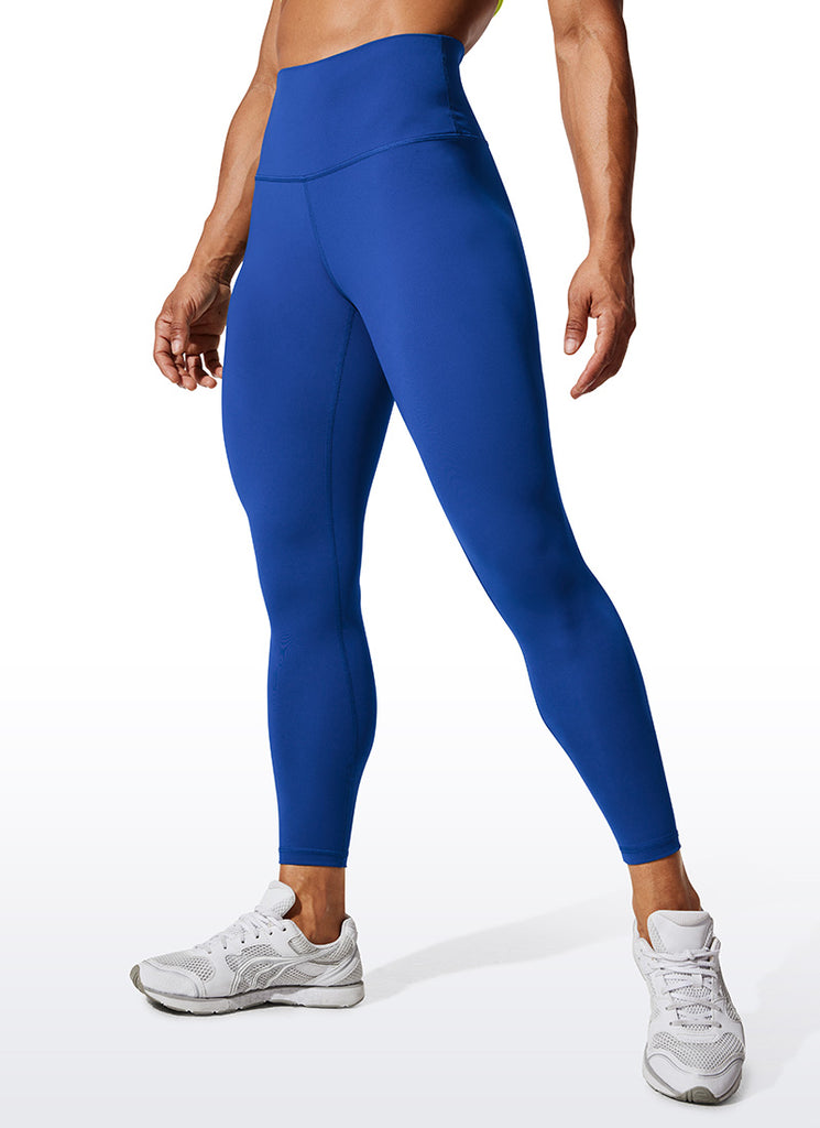 CRZ YOGA Women's Train High Rise Hugged Feel Compression Leggings 25'' Waves Blue