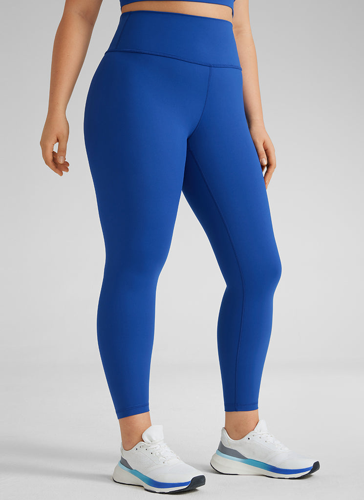 CRZ YOGA Women's Train High Rise Hugged Feel Compression Leggings 25'' Waves Blue