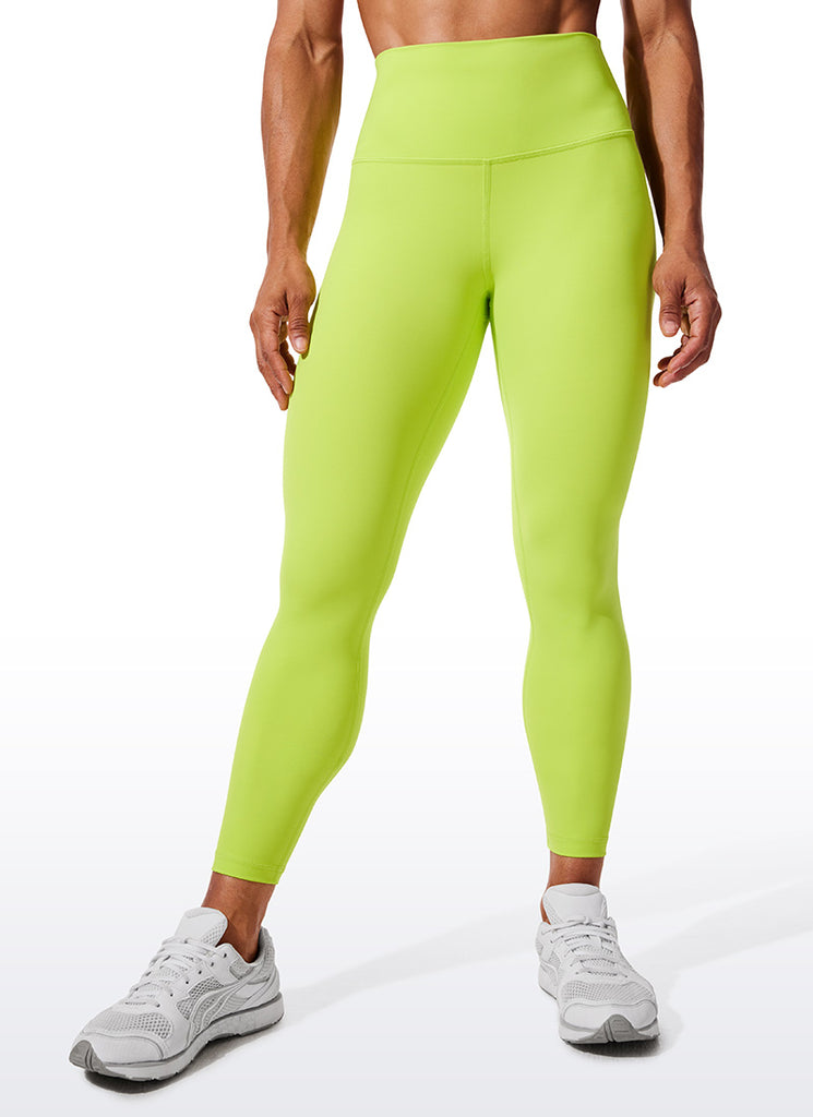 CRZ YOGA Women's Train High Rise Hugged Feel Compression Leggings 25'' Noctilucence Red