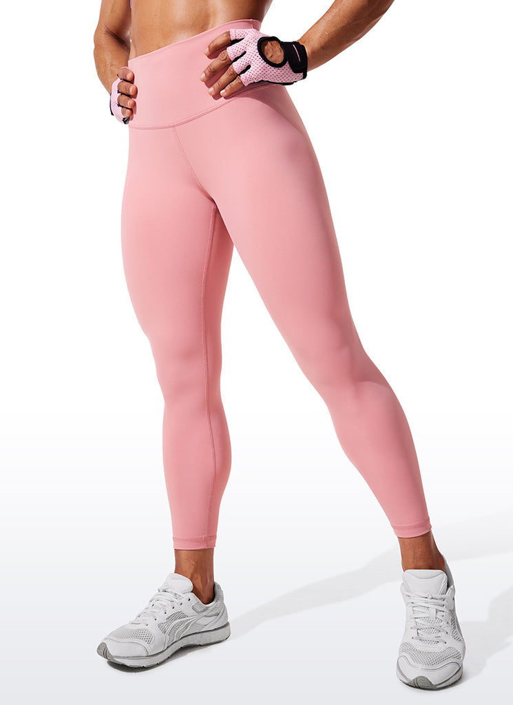 CRZ YOGA Women's Train High Rise Hugged Feel Compression Leggings 25'' Curtain Violet Ash