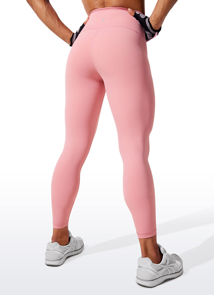 CRZ YOGA Women's Train High Rise Hugged Feel Compression Leggings 25'' Curtain Violet Ash