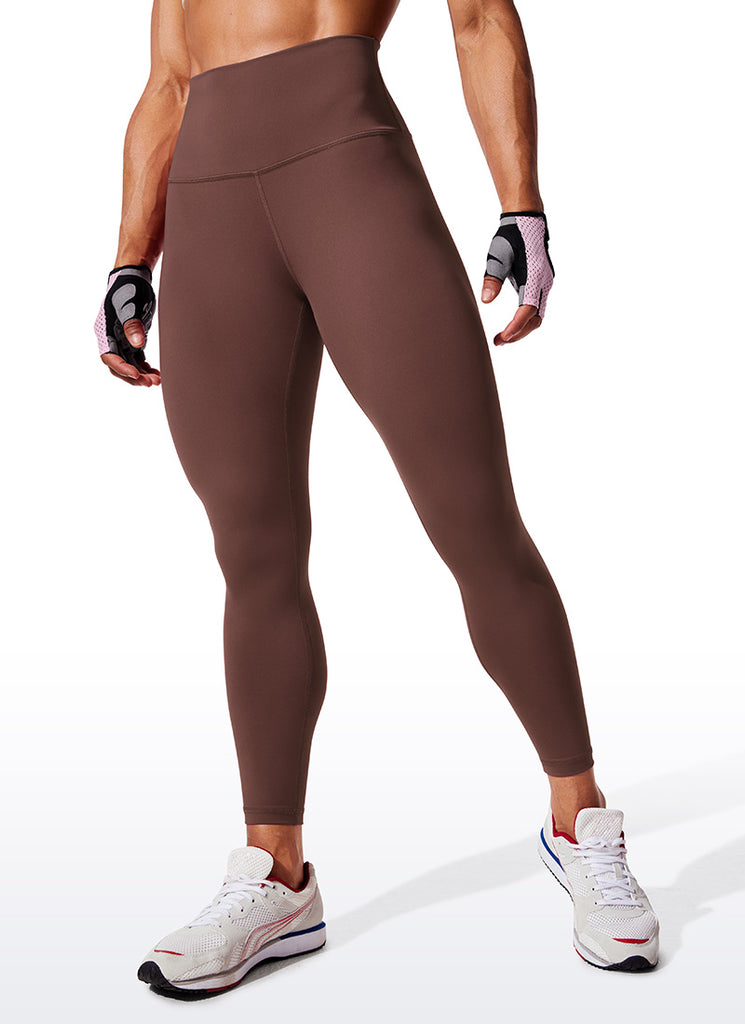 CRZ YOGA Women's Train High Rise Hugged Feel Compression Leggings 25'' Hibiscus Purple