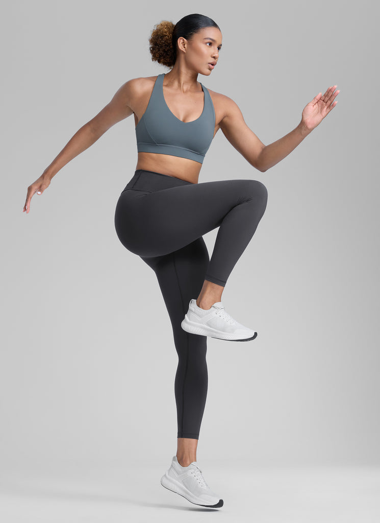 CRZ YOGA Women's Train High Rise Hugged Feel Compression Leggings 25'' True Navy