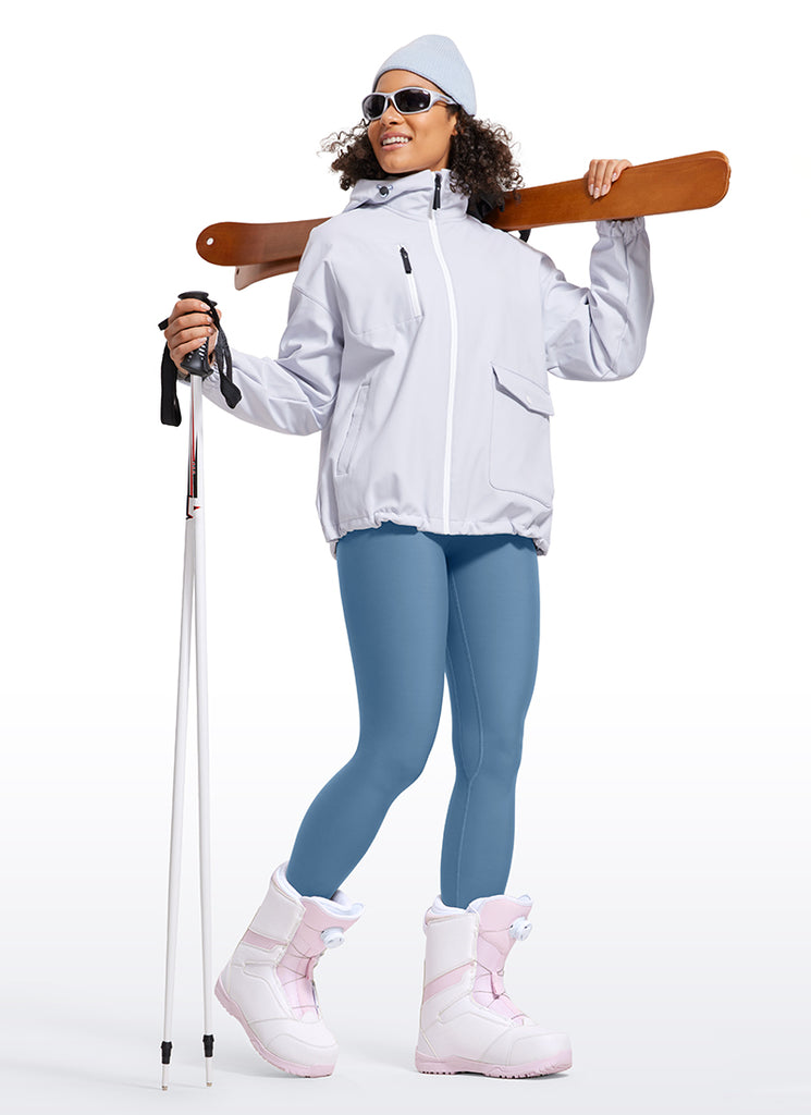 CRZ YOGA Women's Winter High Rise Thermal Fleece Lined Leggings 28'' Granita Pink