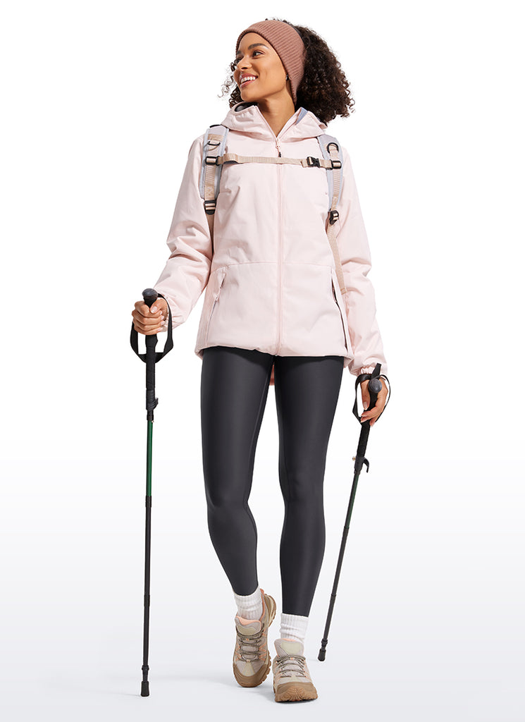 CRZ YOGA Women's Winter High Rise Thermal Fleece Lined Leggings 28'' Madagascar Blue