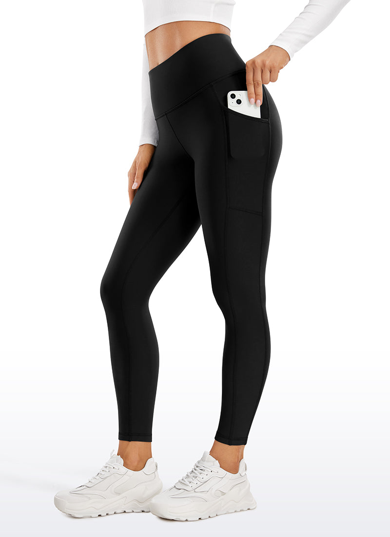 Leggings de poche doublé en molleton thermique 25 ''