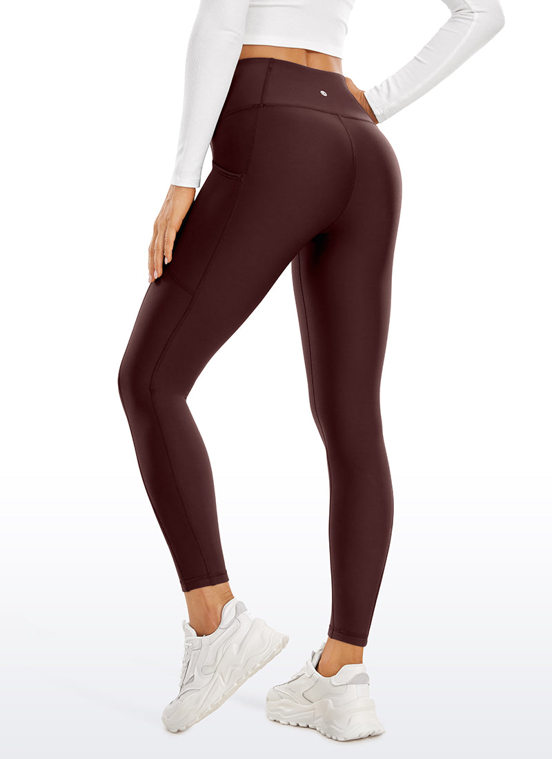 Leggings de poche doublé en molleton thermique 25 ''