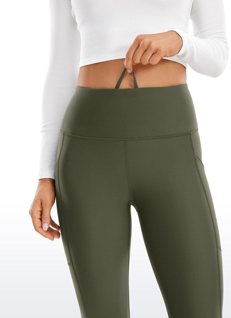 Leggings de poche doublé en molleton thermique 25 ''