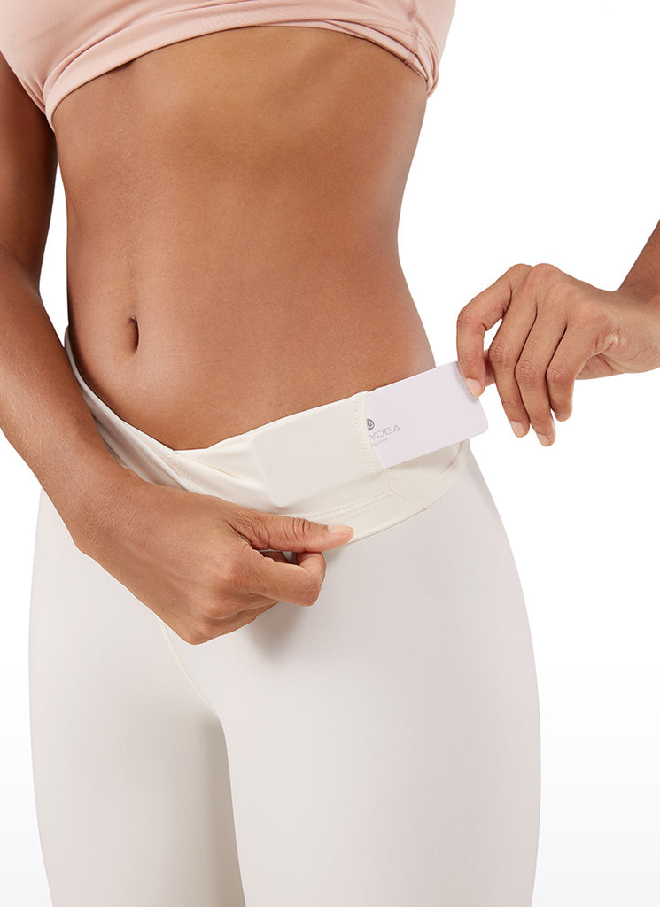 CRZ YOGA Women's Yoga High Rise Biker Shorts Nakedfeel Shorts 8'' Sterling