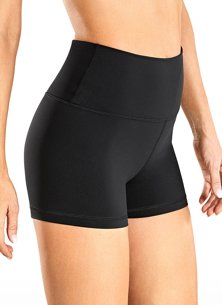 CRZ YOGA Women's Yoga Train High Rise Biker Shorts Nakedfeel Short 3'' The heartbeat powder