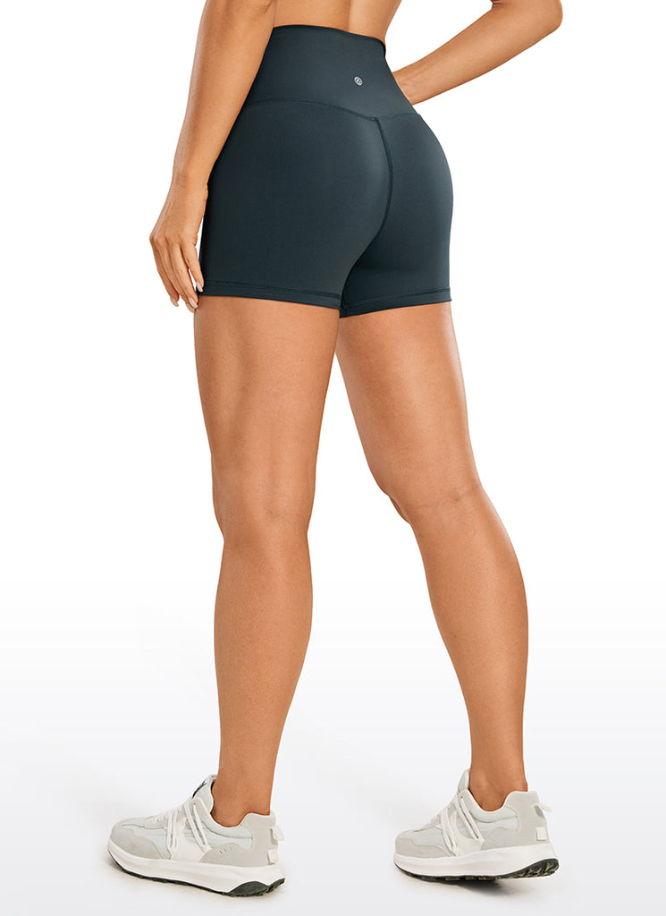 CRZ YOGA Women's Yoga Train High Rise Biker Shorts Nakedfeel Short 3'' Electronic Fluorescent