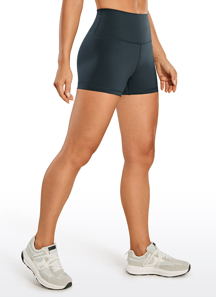 CRZ YOGA Women's Yoga Train High Rise Biker Shorts Nakedfeel Short 3'' Electronic Fluorescent