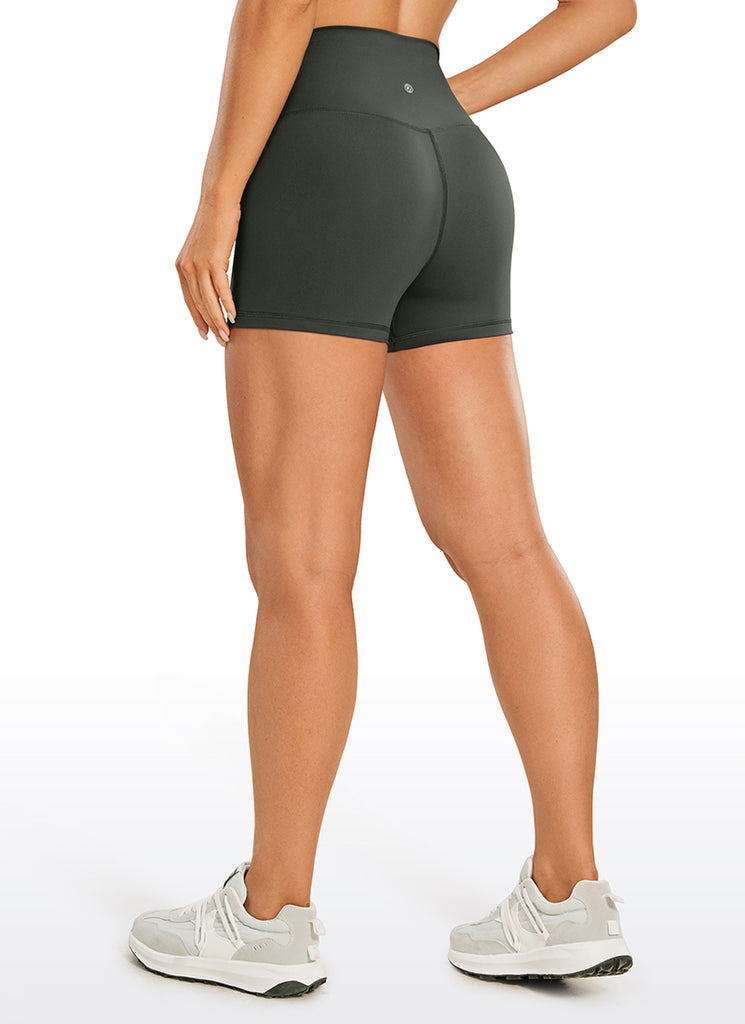 CRZ YOGA Women's Yoga Train High Rise Biker Shorts Nakedfeel Short 3'' Electronic Fluorescent