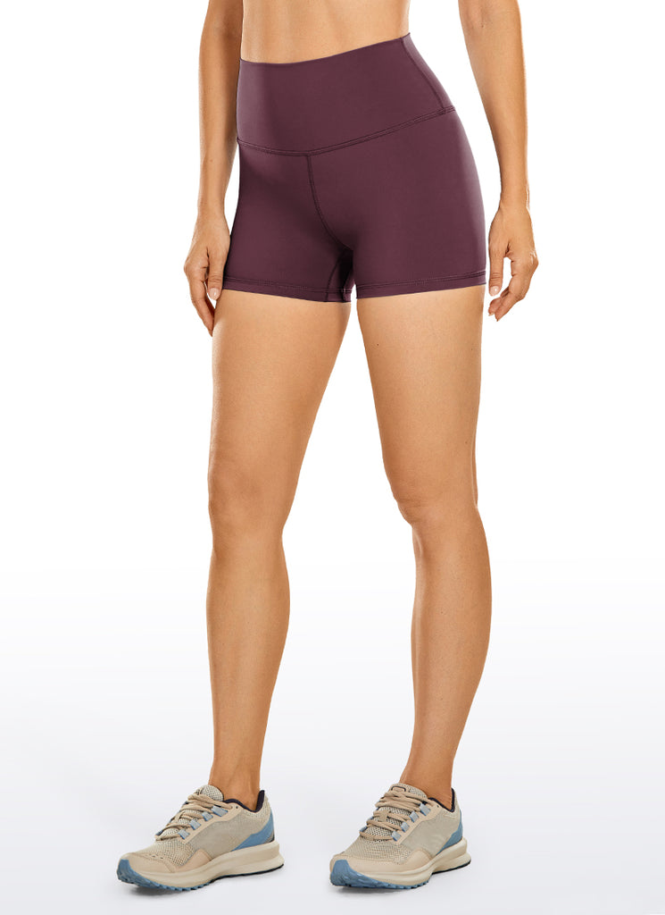 CRZ YOGA Women's Yoga Train High Rise Biker Shorts Nakedfeel Short 3'' Dark Green