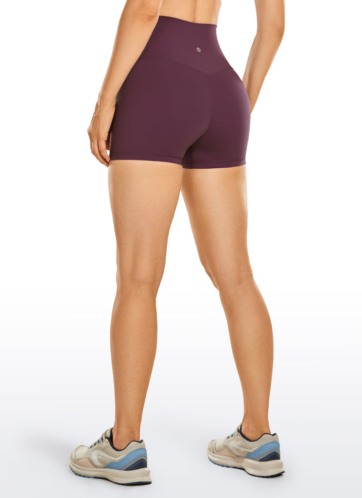 CRZ YOGA Women's Yoga Train High Rise Biker Shorts Nakedfeel Short 3'' Dark Green