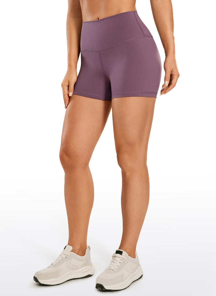 CRZ YOGA Women's Yoga Train High Rise Biker Shorts Nakedfeel Short 3'' Turquoise2