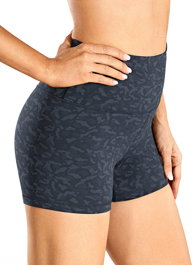 CRZ YOGA Women's Yoga Train High Rise Biker Shorts Nakedfeel Short 3'' Camo Multi 2