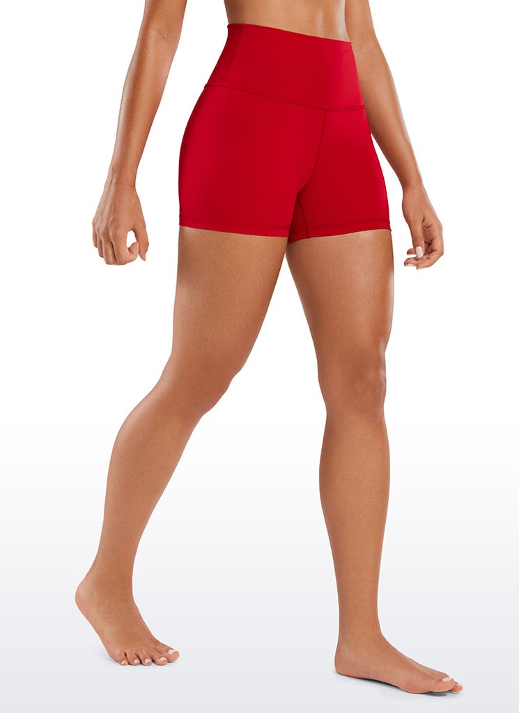 CRZ YOGA Women's Yoga Train High Rise Biker Shorts Nakedfeel Short 3'' Black Tie Dye Flowers