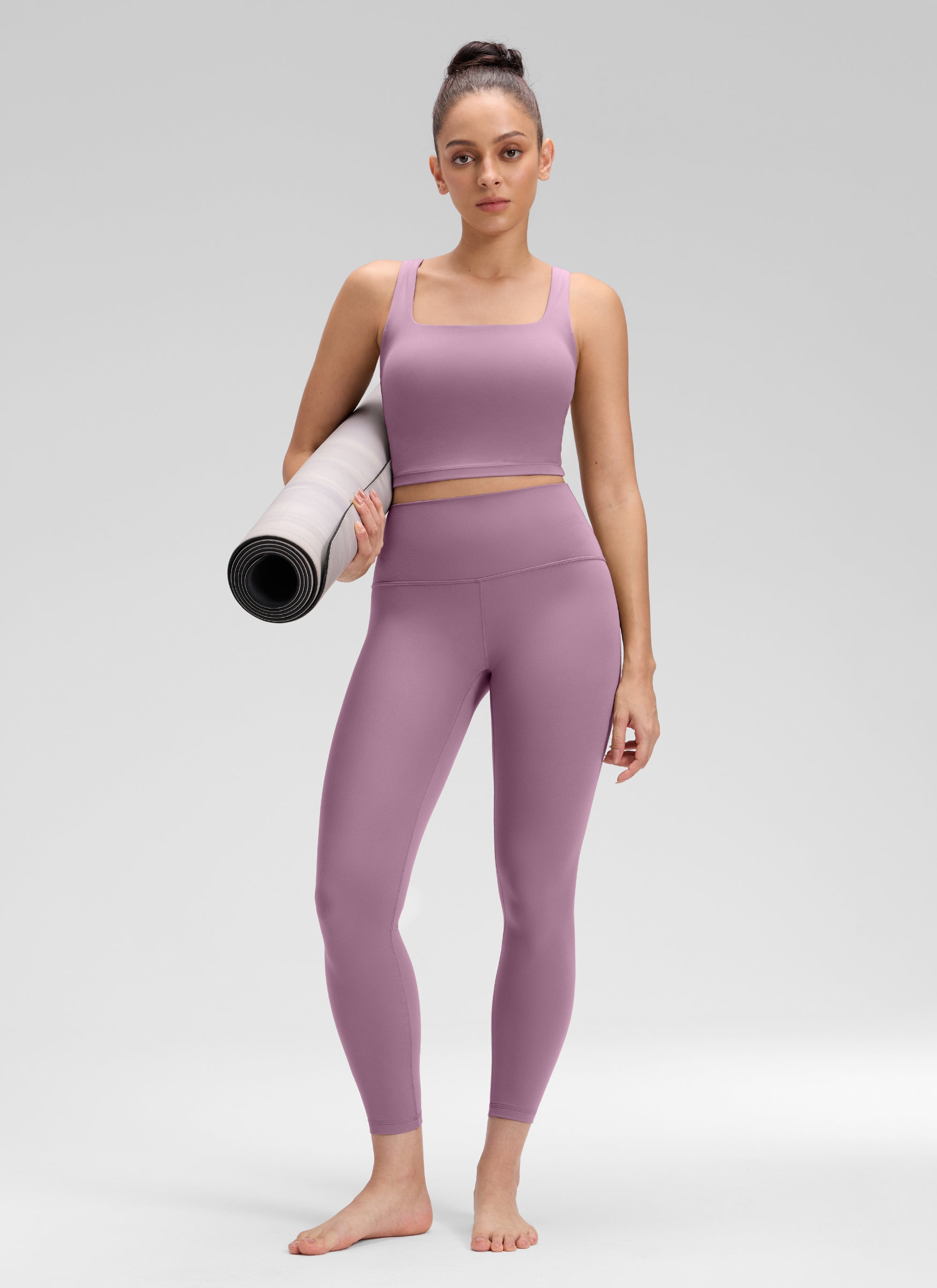 CRZ YOGA נשים Yoga Lounge בגזרה גבוהה Butterluxe טייץ יוגה 64 ס"מ לבנדר בהיר