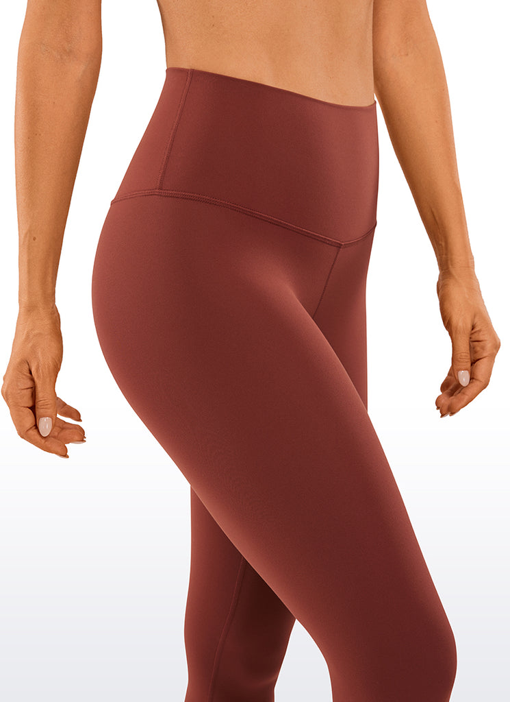 CRZ YOGA Women's Yoga Lounge High Rise Butterluxe Yoga Leggings 25'' Jujube Brown