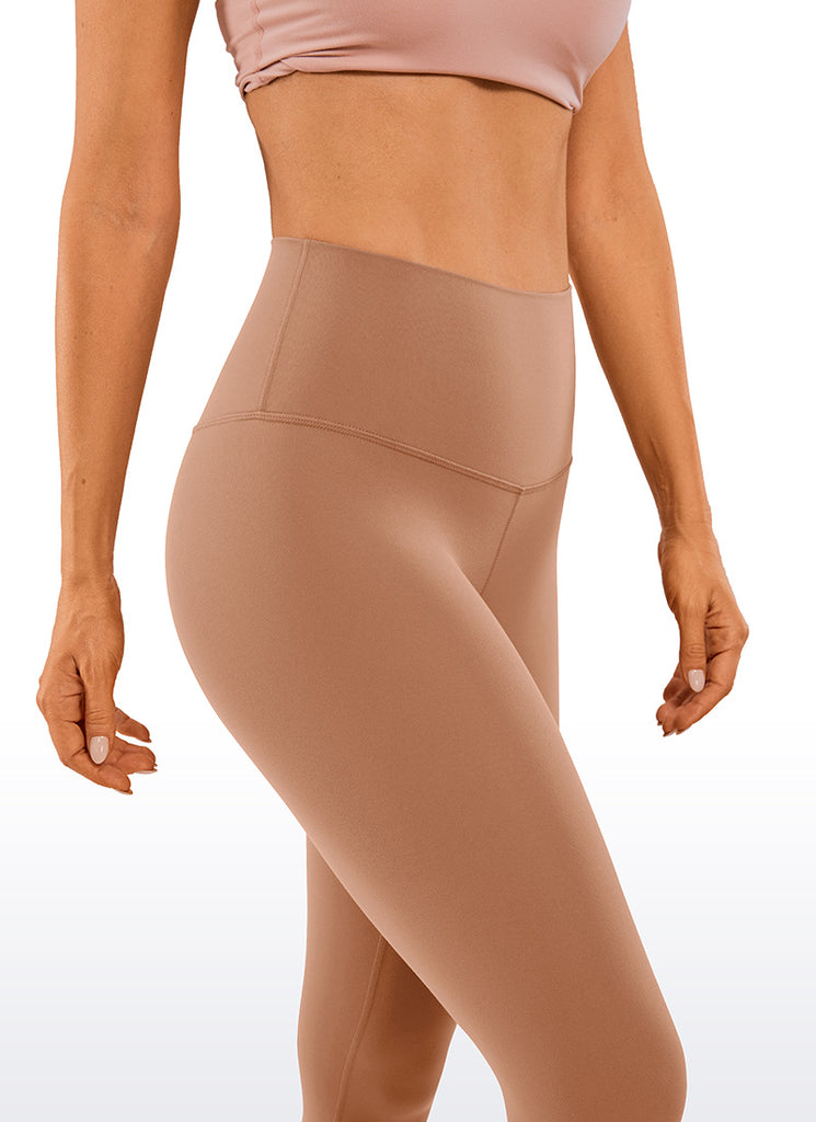CRZ YOGA Women's Yoga Lounge High Rise Butterluxe Yoga Leggings 25'' Mocha Mousse