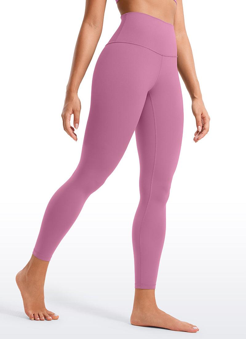 CRZ YOGA נשים טייץ יוגה Butterluxe בגזרה גבוהה Yoga Lounge באורך 64 ס"מ - אבק קטיפה