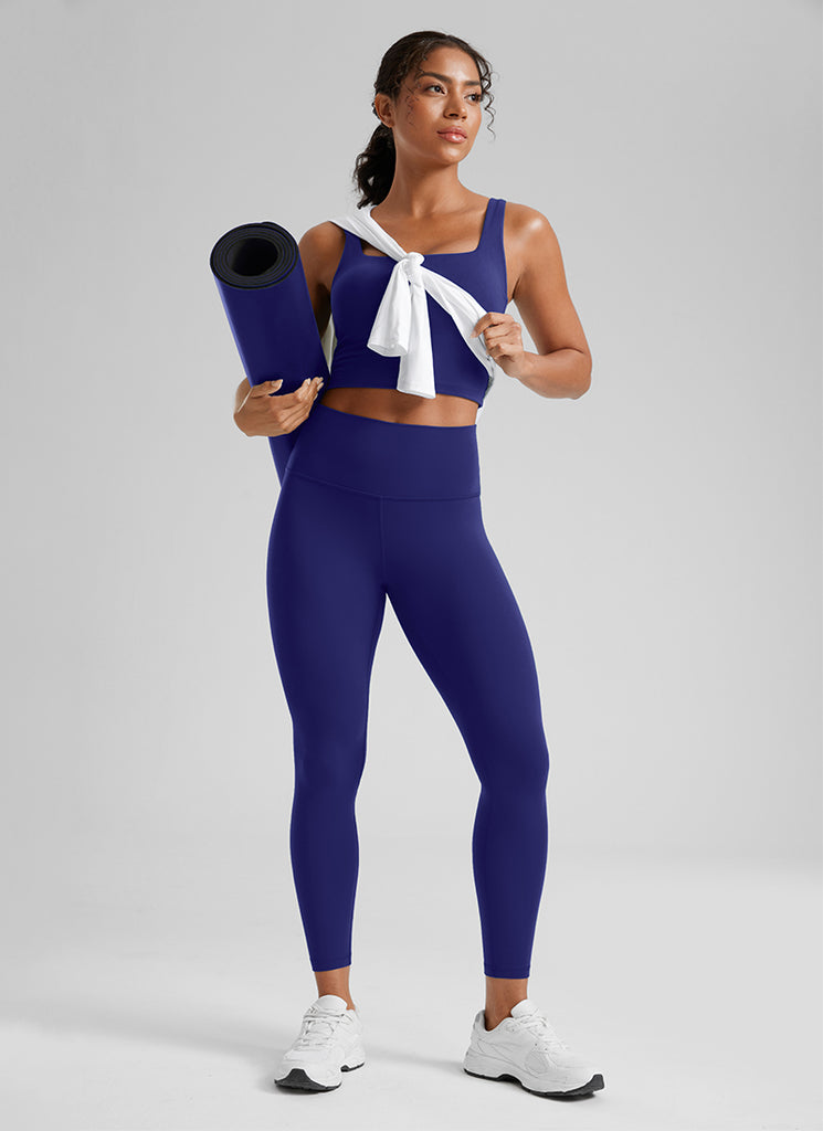 CRZ YOGA Women's Yoga Lounge High Rise Butterluxe Yoga Leggings 25'' Larkspur Blue