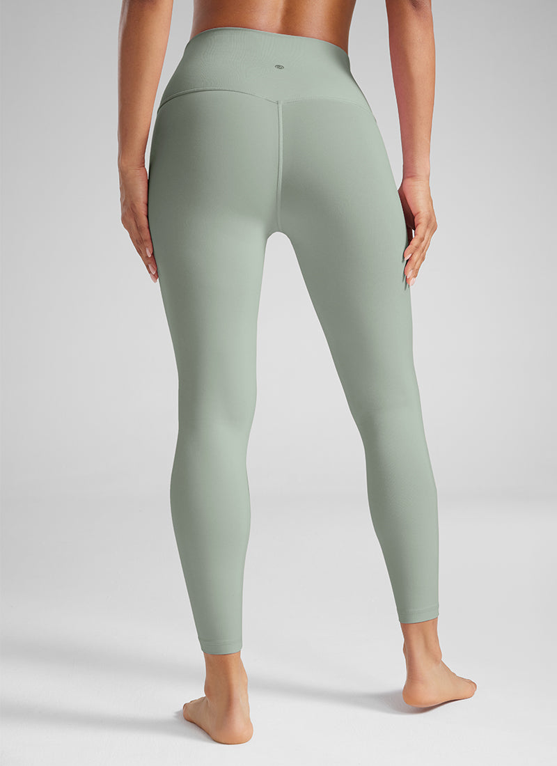 CRZ YOGA Women's Yoga Lounge High Rise Butterluxe Yoga Leggings 25'' Green Palm Court