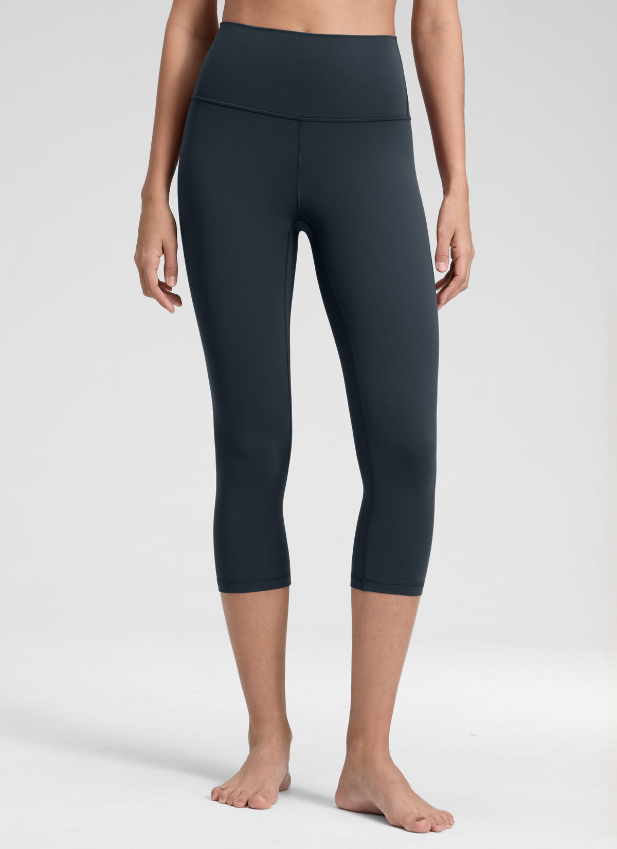 CRZ YOGA Women's Yoga Lounge High Rise Butterluxe Yoga Leggings 19'' True Navy @model_info:Jenna