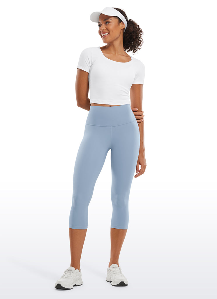 CRZ YOGA Women's Yoga Lounge High Rise Butterluxe Yoga Leggings 19'' Spectral Blue