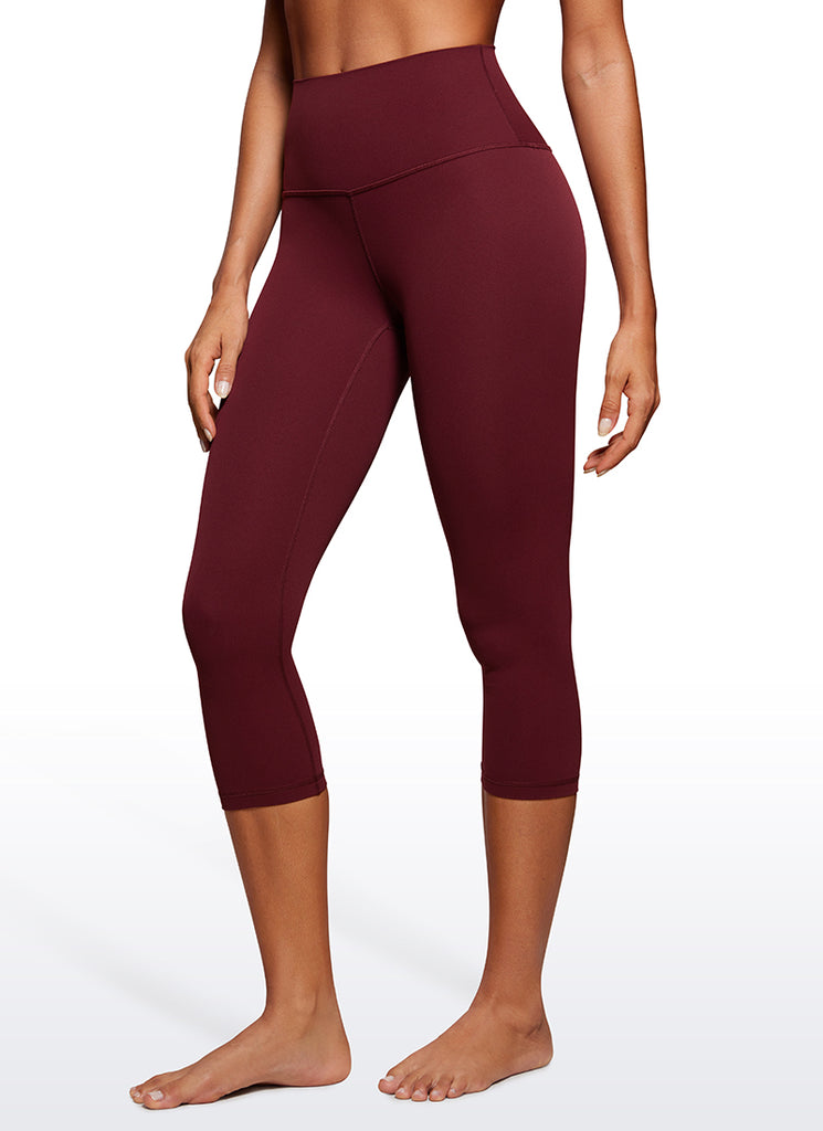 CRZ YOGA Women's Yoga Lounge High Rise Butterluxe Yoga Leggings 19'' Red Merlot