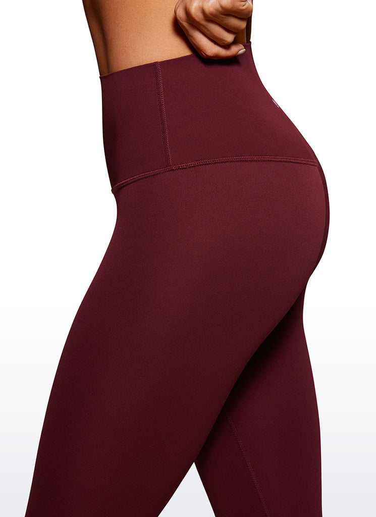 CRZ YOGA Women's Yoga Lounge High Rise Butterluxe Yoga Leggings 19'' Red Merlot