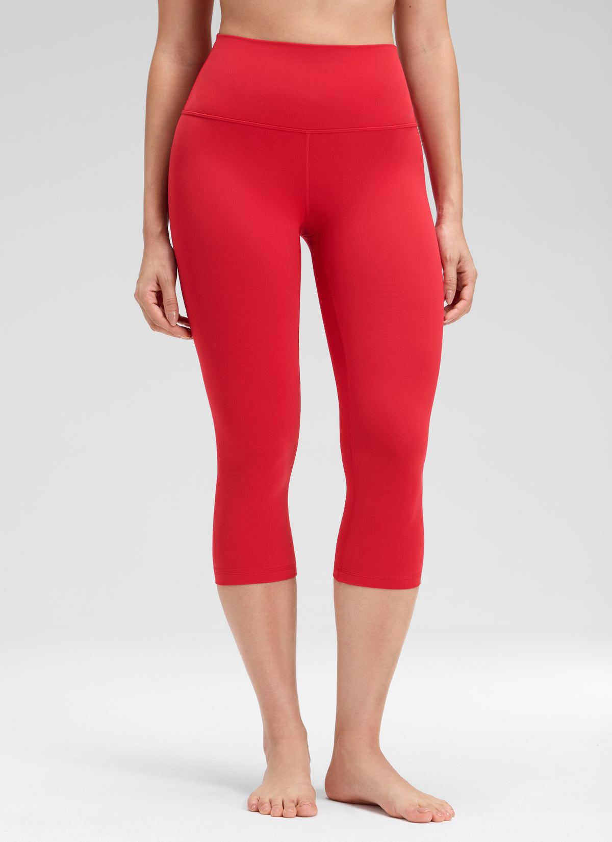 CRZ YOGA Women's Yoga Lounge High Rise Butterluxe Yoga Leggings 19'' Aurora Red @model_info:Bruna