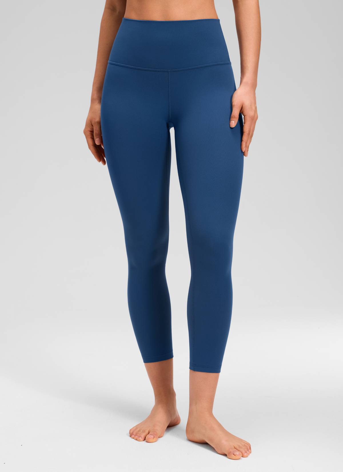 CRZ YOGA Women's Yoga Lounge High Rise Butterluxe Yoga Leggings 23'' French Navy @model_info:Larissa